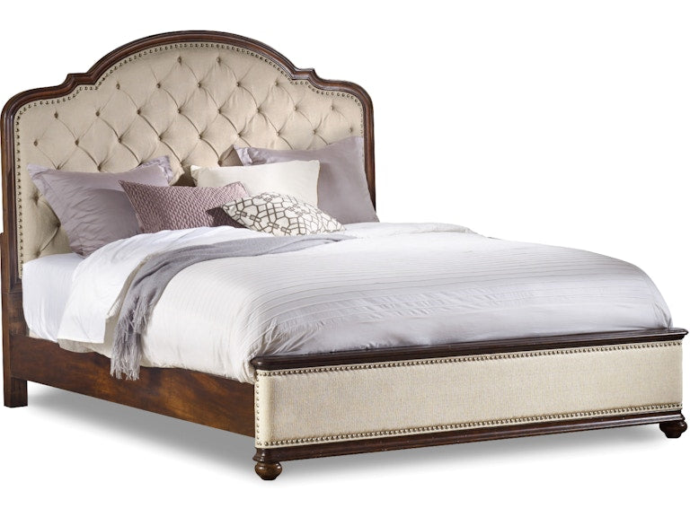 Hooker Furniture | Bedroom California King Upholstered Bed with Wood Rails 5 Piece Set in Winchester, Virginia 1504