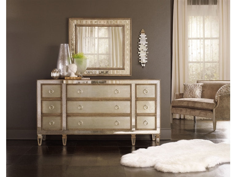 Hooker Furniture | Bedroom King Mirrored Upholstered Bed 4 Piece Set in Winchester, Virginia 1843