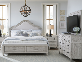 Legacy Classic Furniture | Bedroom Uph Panel Bed w/ Storage Footboard Queen 3 Piece Bedroom Set in Pennsylvania 11652
