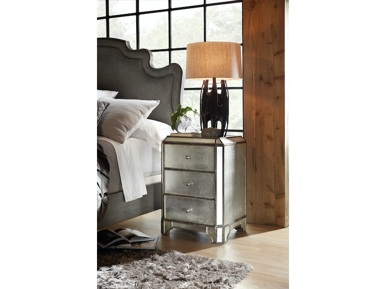 Hooker Furniture | Bedroom Mirrored Three-Drawer Nightstand in Richmond Virginia 0226