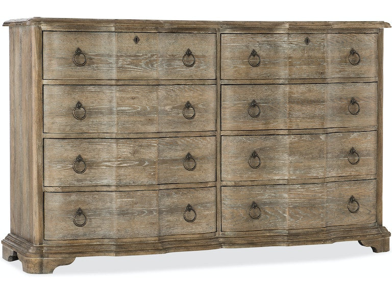 Hooker Furniture | Bedroom Adante Dresser & Nourmand Linen Wrapped Mirror in Richmond,VA 0456