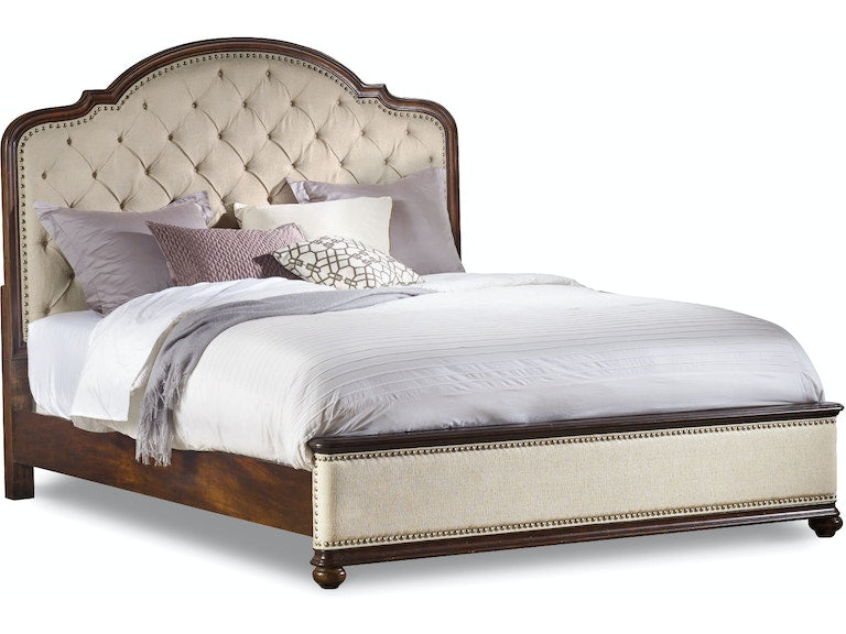 Hooker Furniture | Bedroom Queen Upholstered Bed with Wood Rails in Richmond,VA 1464