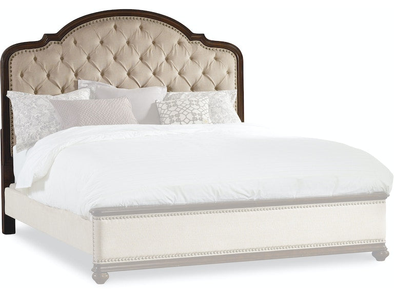 Hooker Furniture | Bedroom King Upholstered Bed with Wood Rails in Lynchburg, Virginia 1480