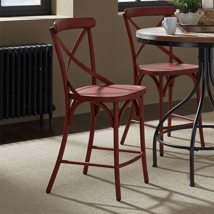 Liberty Furniture | Casual Dining X Back Counter Chairs - Red in Richmond Virginia 12385