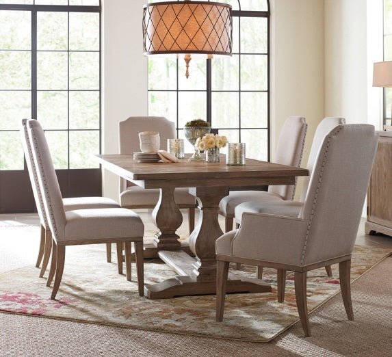 gacy Classic Furniture | Dining Trestle Table Opt 7 Piece Set in Pennsylvania 5443