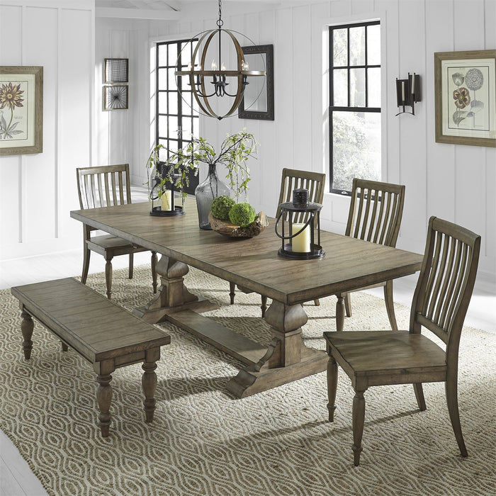 Liberty Furniture | Dining 6 Piece Trestle Table Set in Pennsylvania 7752