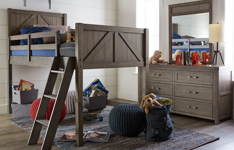 Legacy Classic Furniture |  Youth Bedroom Mid Loft Bed, Twin 3/3 in Winchester, Virginia 10224