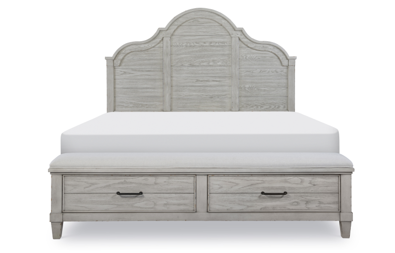 Legacy Classic Furniture |  Bedroom Arched Panel Bed Queen w/ Storage Footboard in Baltimore, Maryland 11366