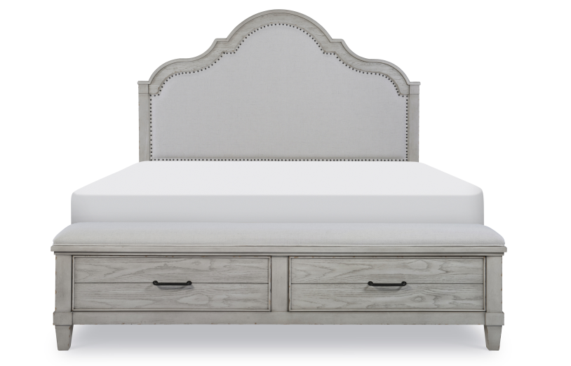 Legacy Classic Furniture | Bedroom Uph Panel Bed w/ Storage Footboard CA King 4 Piece Bedroom Set in New Jersey, NJ 11697