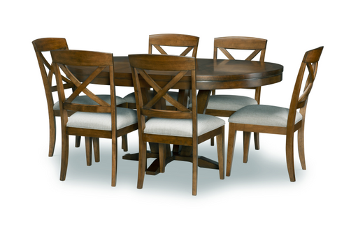Legacy Classic Furniture | Dining Round To Oval Pedestal Table 7 Piece Set in Annapolis, MD 13868