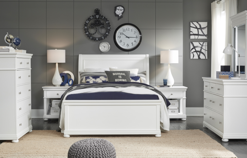 Legacy Classic Furniture | Youth Bedroom Complete Sleigh Bed Queen 4 Piece Bedroom Set in New Jersey, NJ 14007