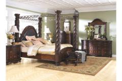 Ashley Furniture | Bedroom King Canopy Bed 4 Piece Bedroom Set in Pennsylvania 9879